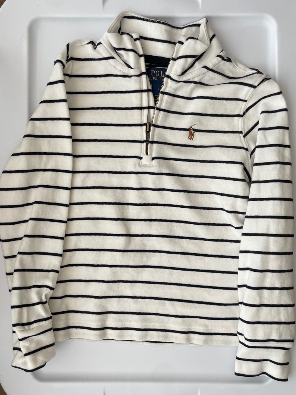 Toddler boy Ralph Lauren stripped pullover. 

Size 4T